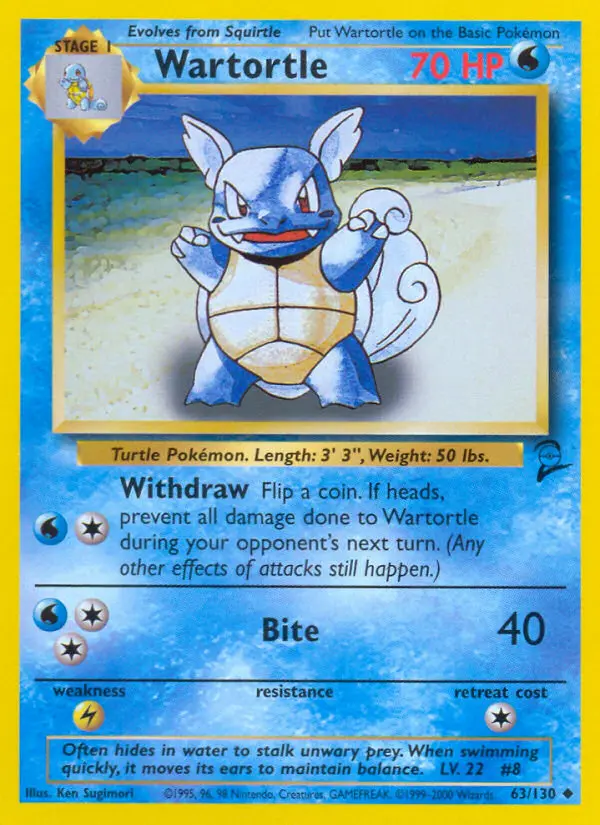 Wartortle — Base Set 2 card #63