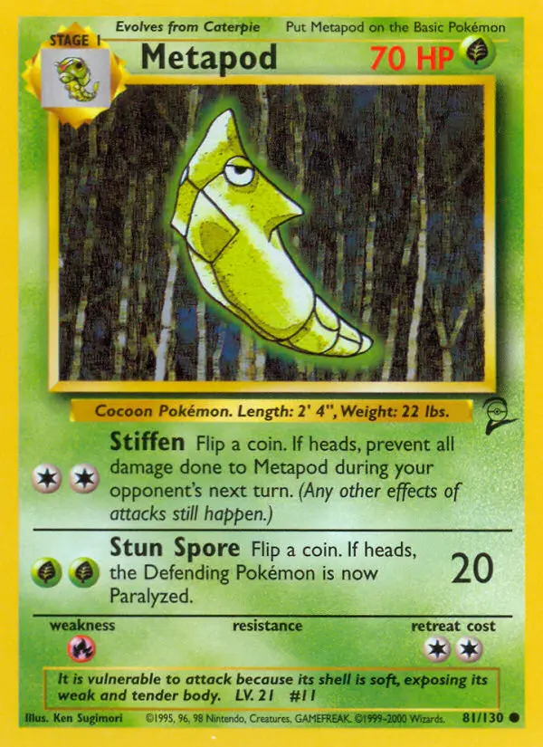 Metapod — Base Set 2 card #81