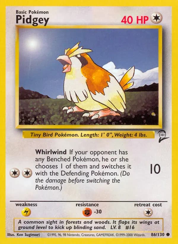 Pidgey — Base Set 2 card #86