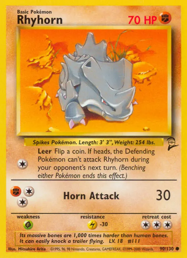 Rhyhorn — Base Set 2 card #90