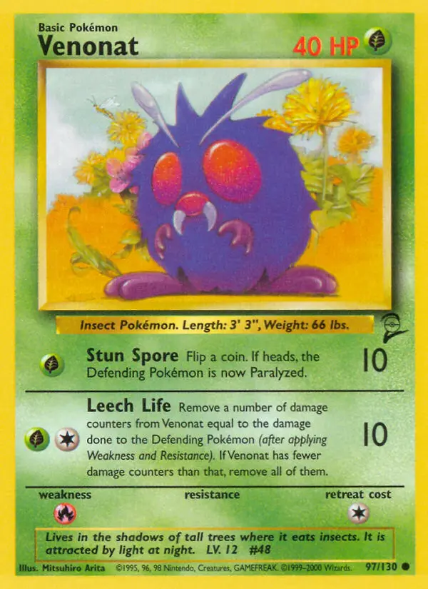 Venonat — Base Set 2 card #97