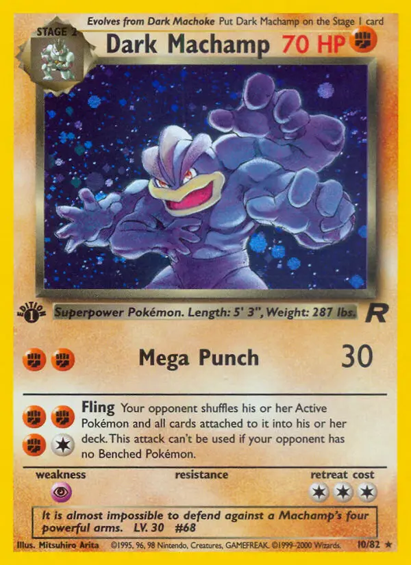 Dark Machamp — Team Rocket card #10