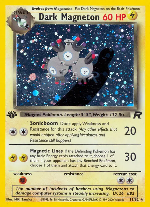 Dark Magneton — Team Rocket card #11