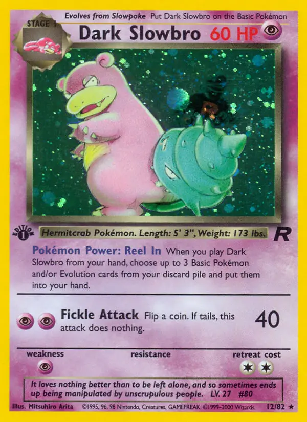 Dark Slowbro — Team Rocket card #12