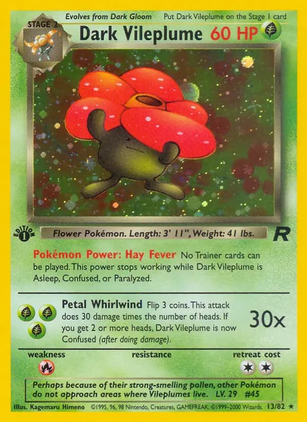 Dark Vileplume — Team Rocket card #13