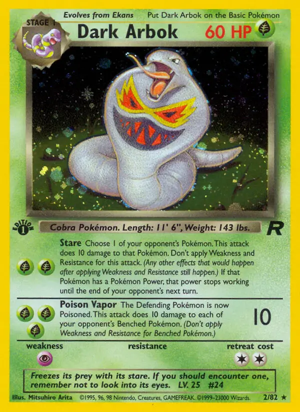 Dark Arbok — Team Rocket card #2