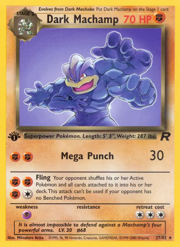Dark Machamp — Team Rocket card #27