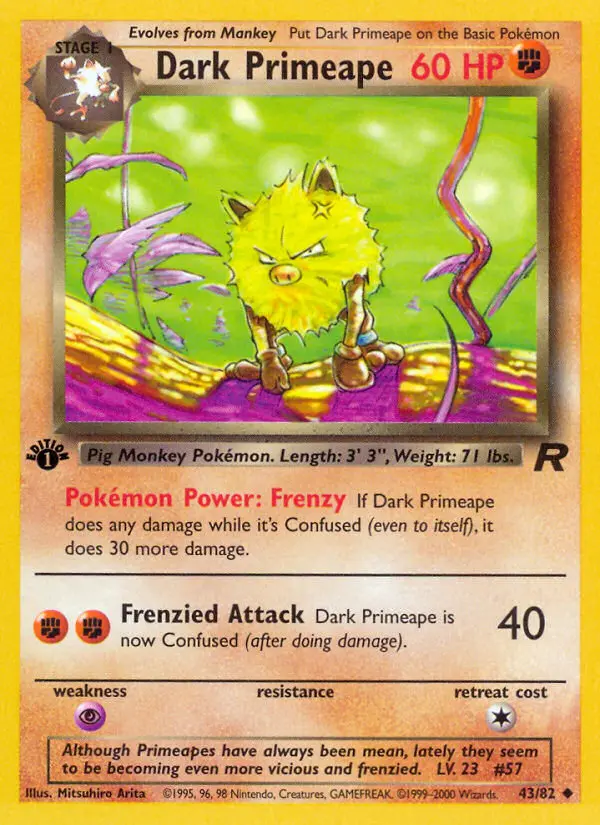Dark Primeape — Team Rocket card #43