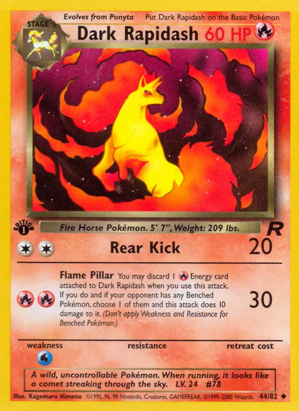 Dark Rapidash — Team Rocket card #44
