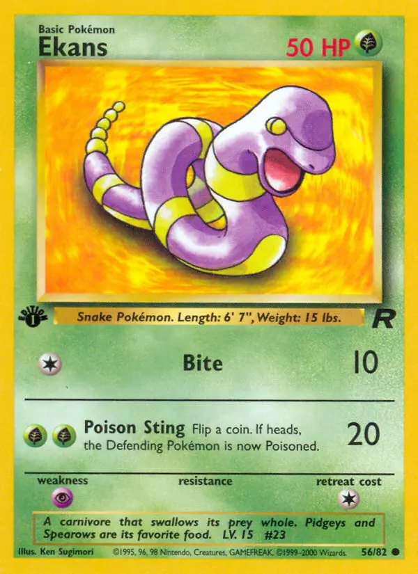 Ekans — Team Rocket card #56
