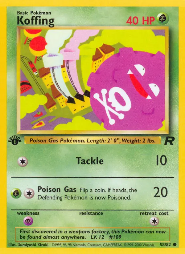Koffing — Team Rocket card #58