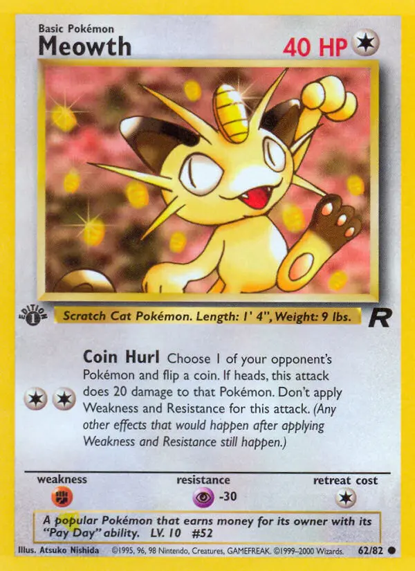Meowth — Team Rocket card #62