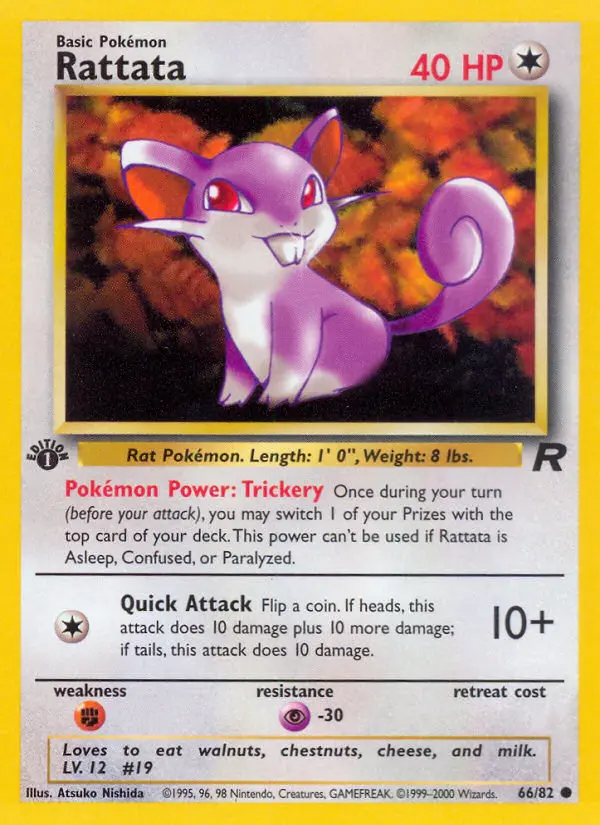 Rattata — Team Rocket card #66