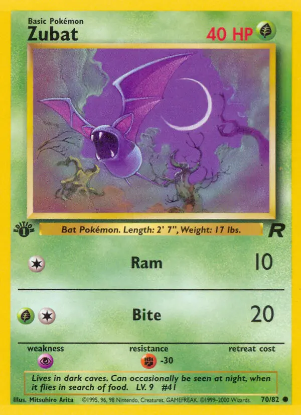 Zubat — Team Rocket card #70