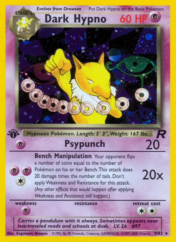 Dark Hypno — Team Rocket card #9