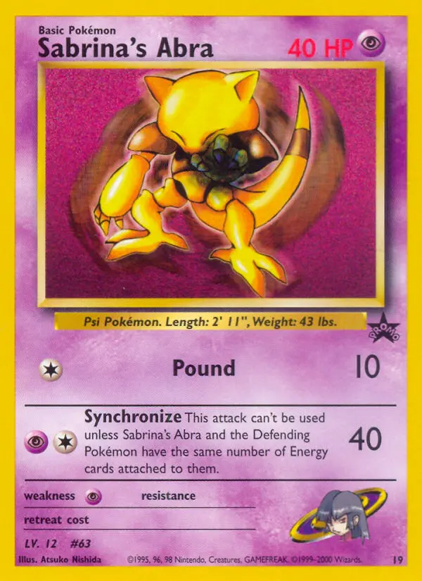 Sabrina's Abra — Wizards Black Star Promos card #19
