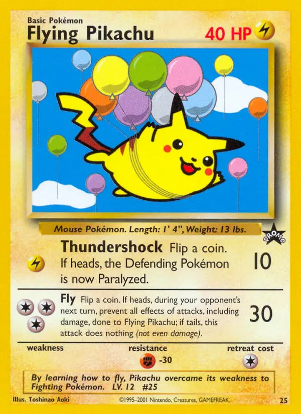 Flying Pikachu — Wizards Black Star Promos card #25