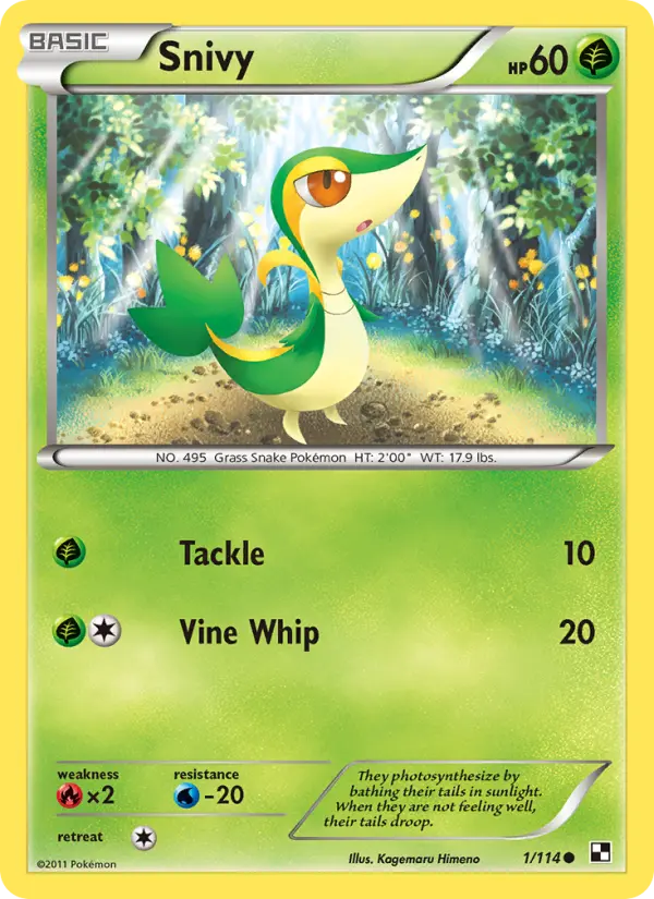 Snivy — Black & White card #1