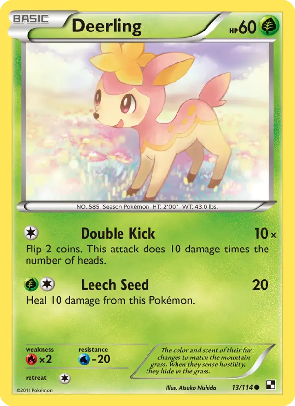 Deerling — Black & White card #13
