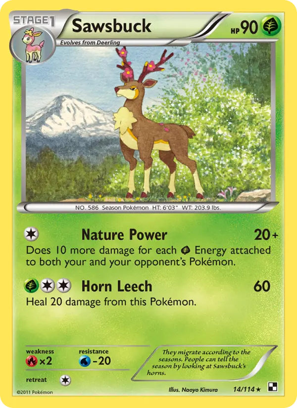 Sawsbuck — Black & White card #14