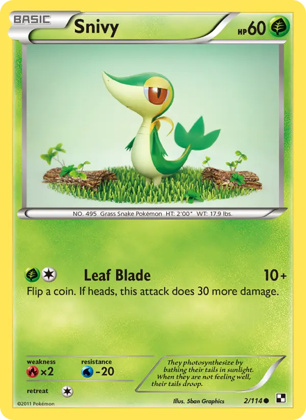 Snivy — Black & White card #2