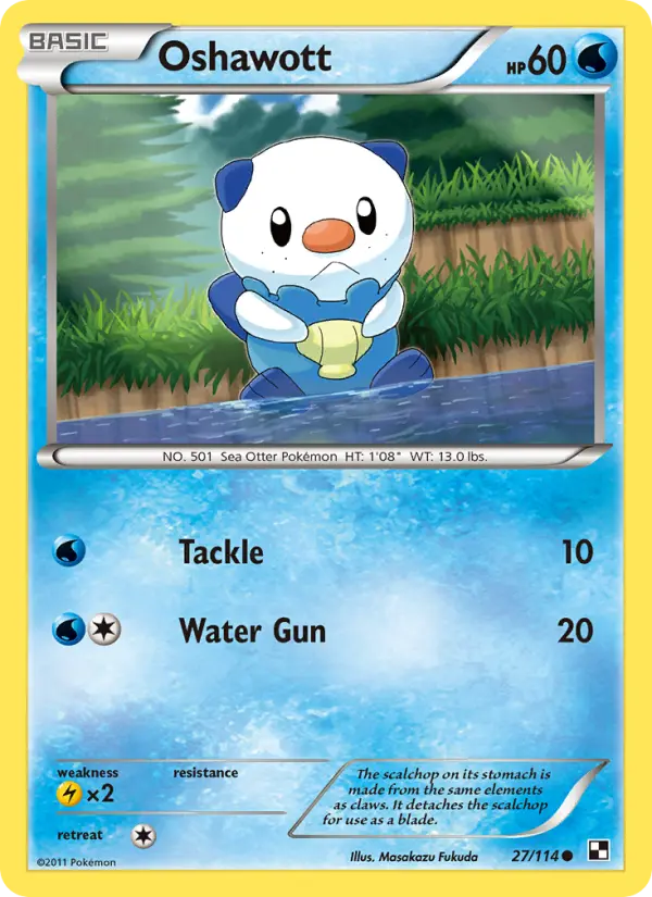 Oshawott — Black & White card #27