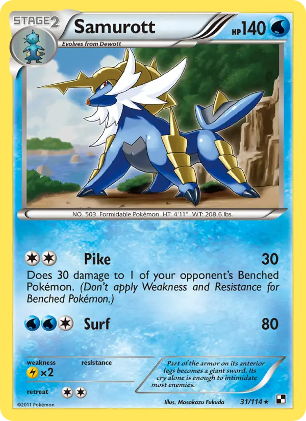 Samurott — Black & White card #31