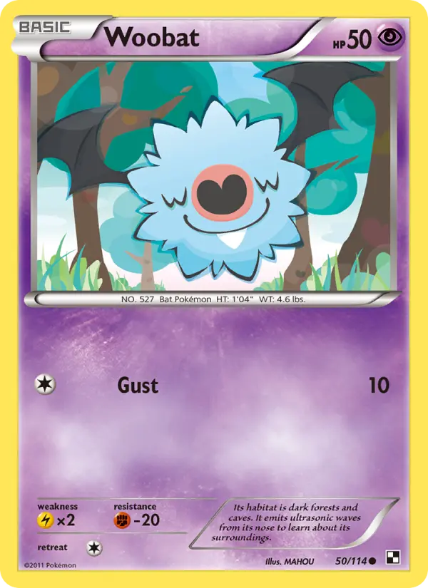 Woobat — Black & White card #50
