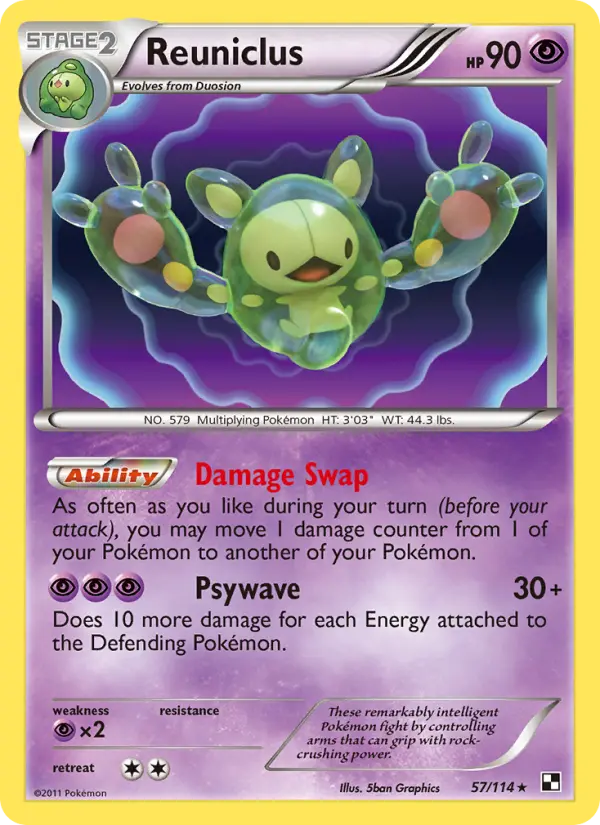 Reuniclus — Black & White card #57
