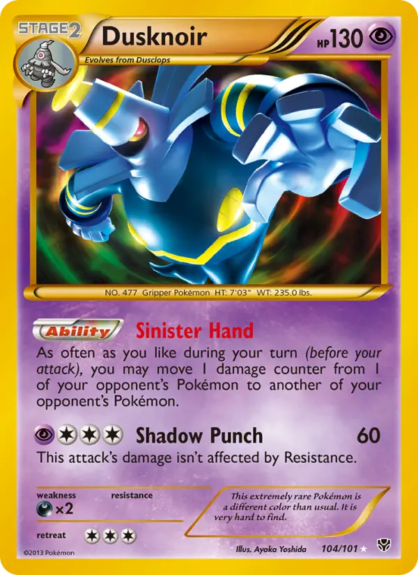 Dusknoir — Plasma Blast card #104