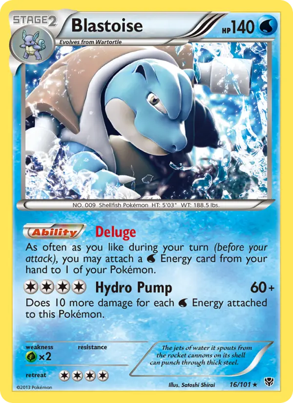 Blastoise — Plasma Blast card #16