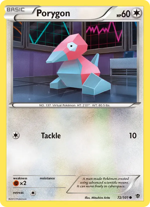 Porygon — Plasma Blast card #72
