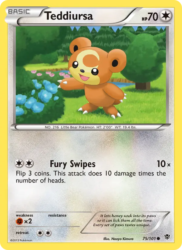 Teddiursa — Plasma Blast card #75