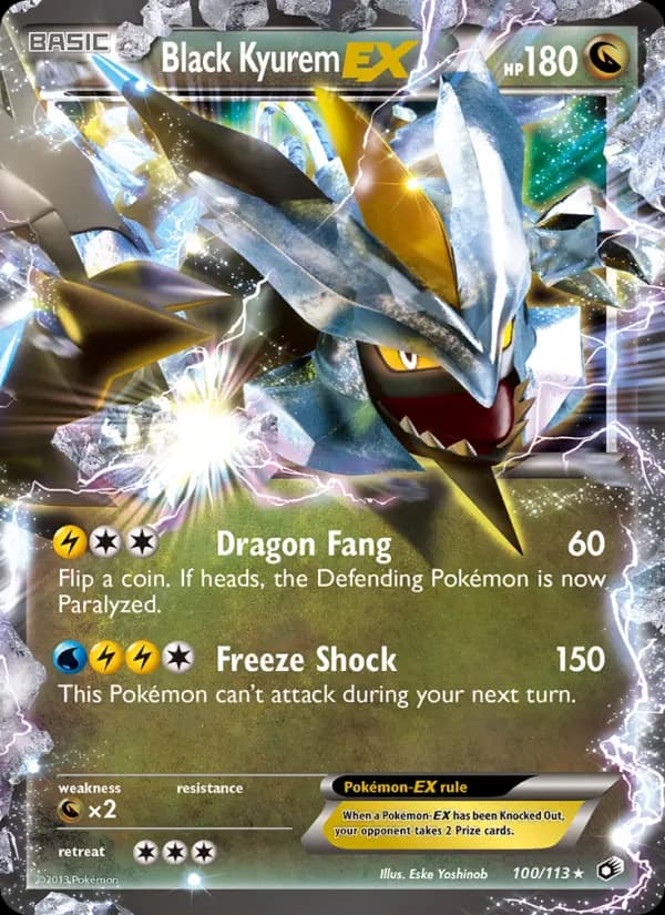 Black Kyurem-EX — Legendary Treasures card #100