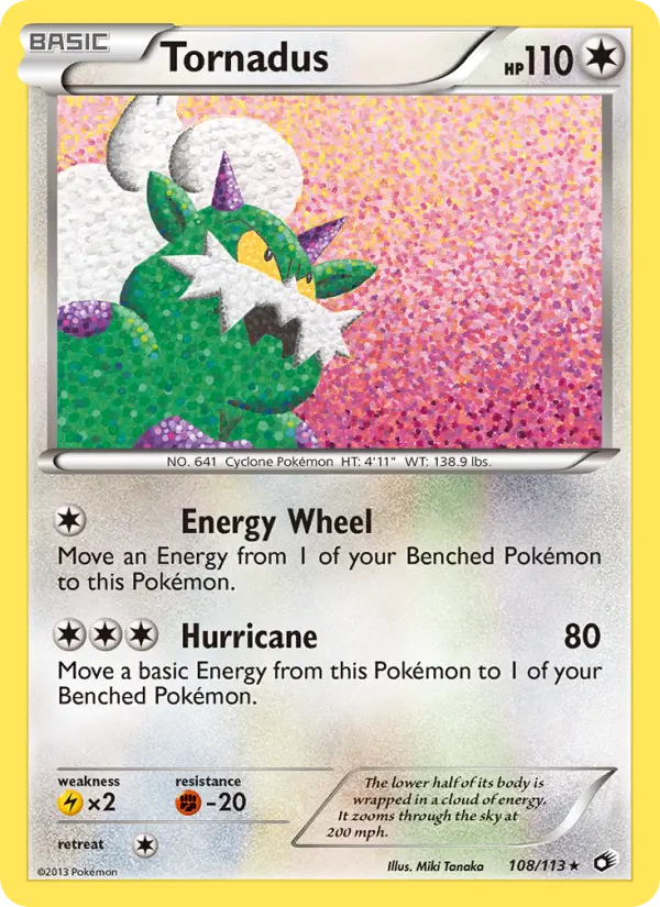 Tornadus — Legendary Treasures card #108