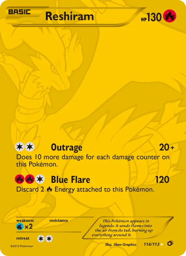 Reshiram — Legendary Treasures card #114