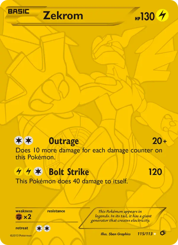 Zekrom — Legendary Treasures card #115