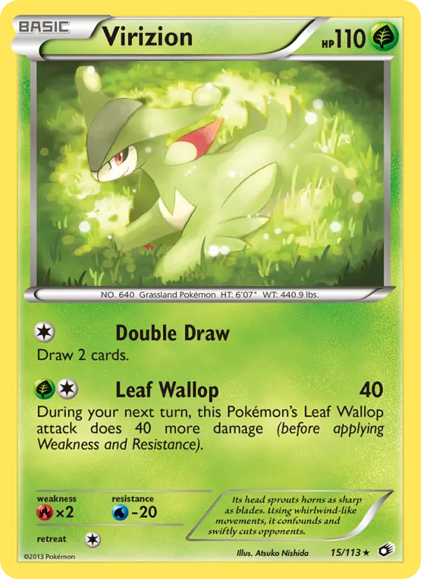 Virizion — Legendary Treasures card #15