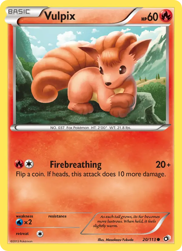 Vulpix — Legendary Treasures card #20