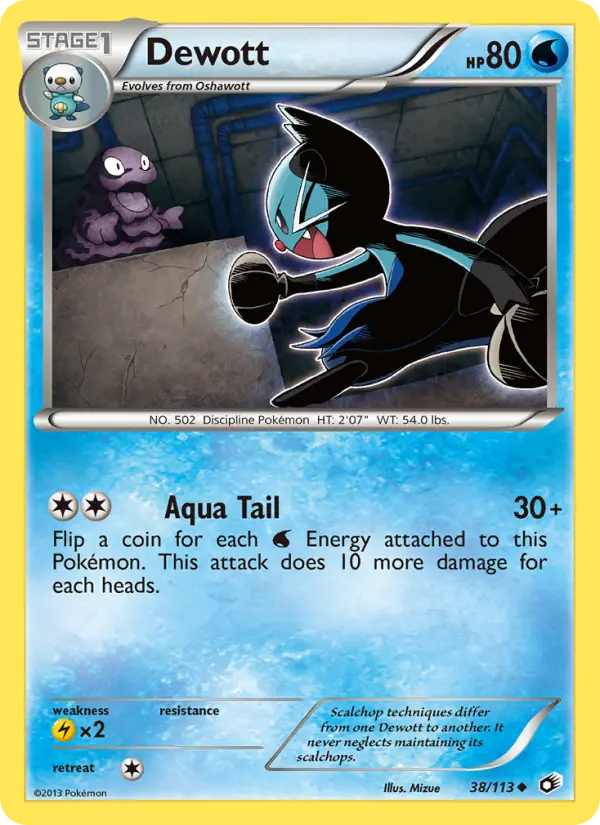 Dewott — Legendary Treasures card #38