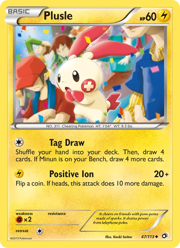 Plusle — Legendary Treasures card #47