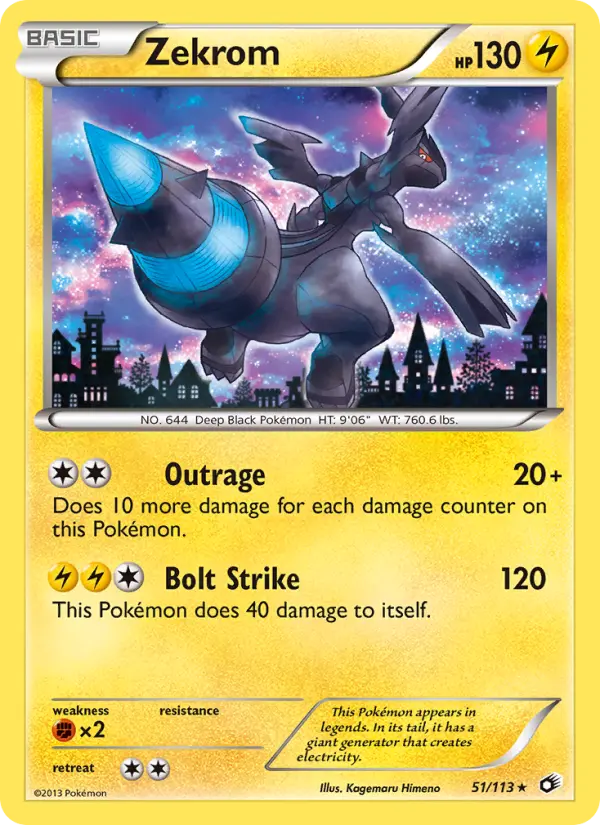 Zekrom — Legendary Treasures card #51