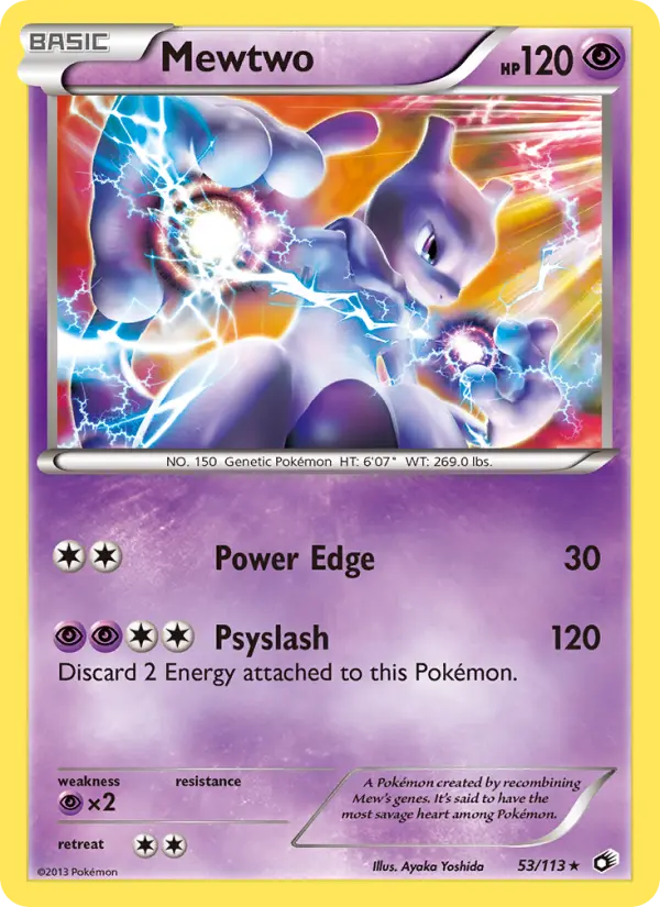 Mewtwo — Legendary Treasures card #53