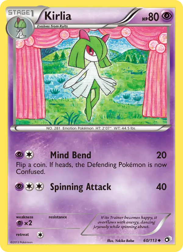 Kirlia — Legendary Treasures card #60