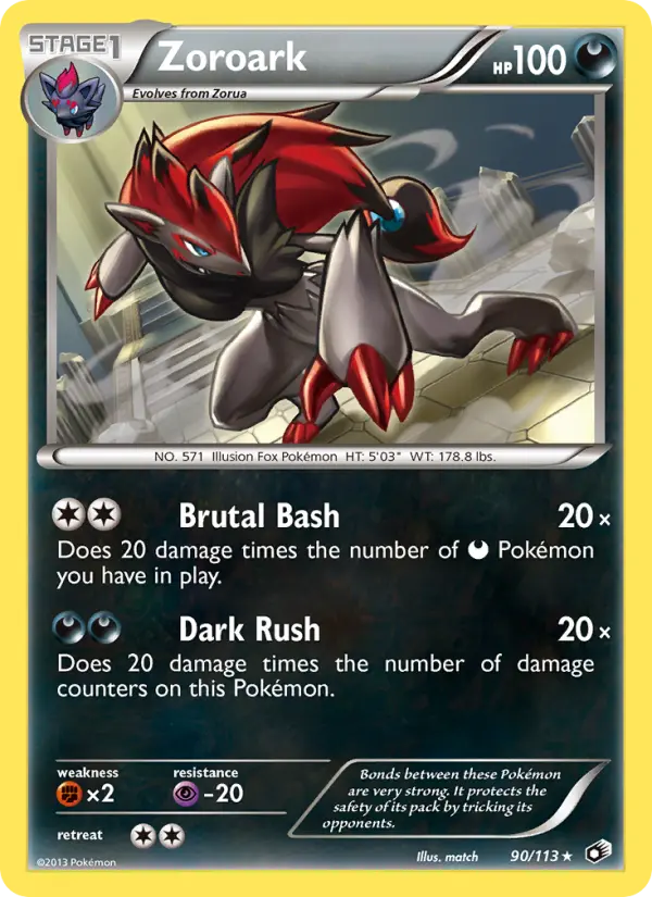Zoroark — Legendary Treasures card #90