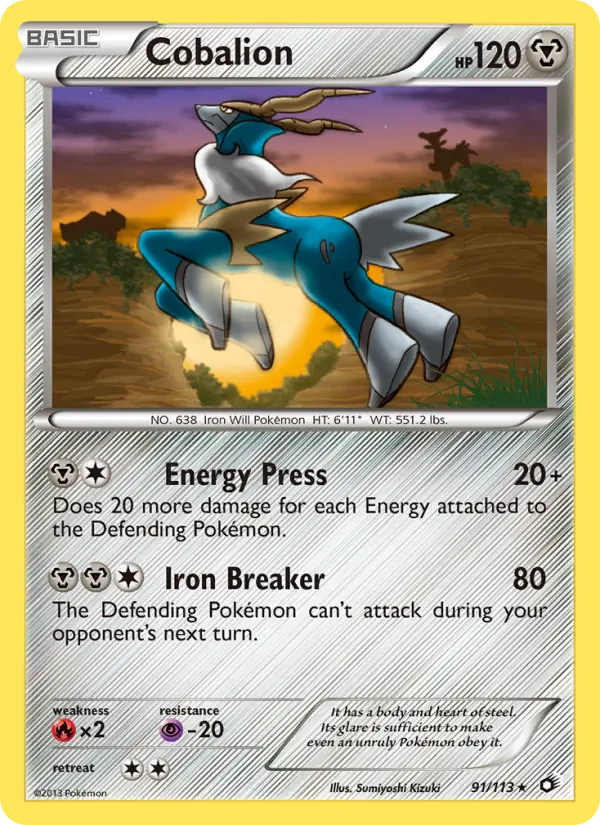 Cobalion — Legendary Treasures card #91