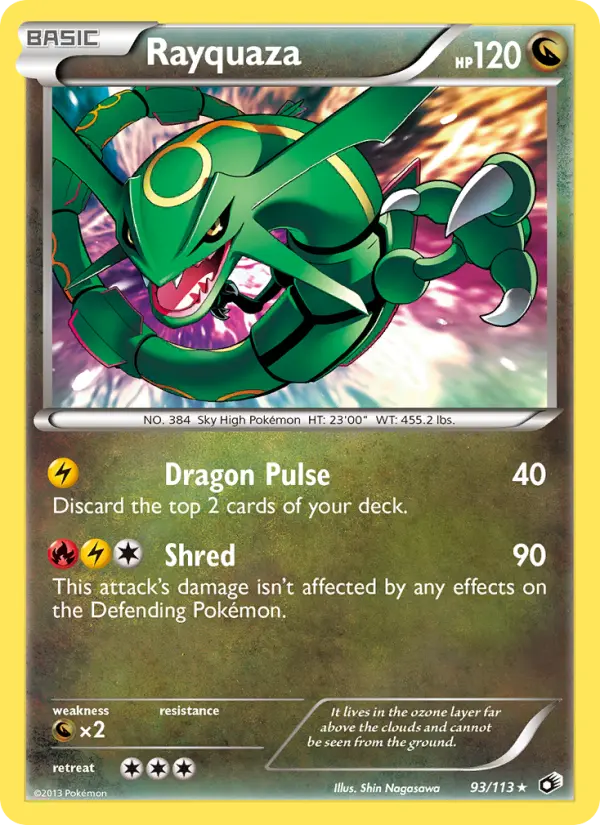 Rayquaza — Legendary Treasures card #93