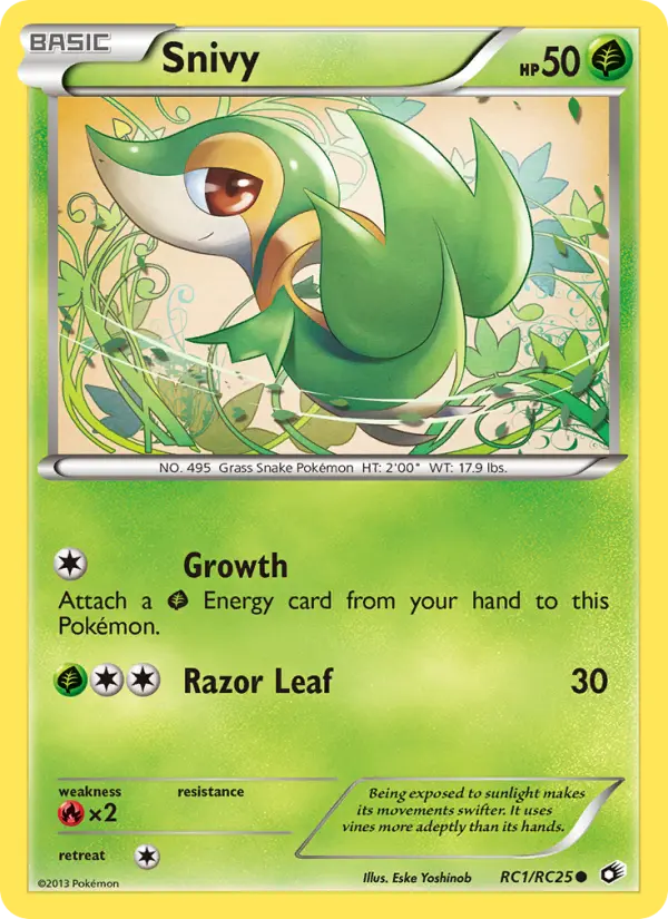 Snivy — Legendary Treasures card #RC1