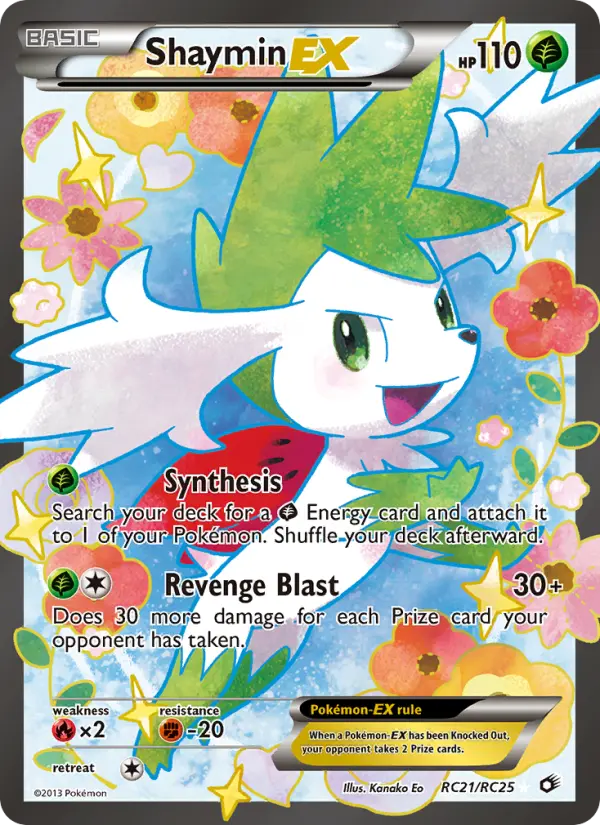 Shaymin-EX — Legendary Treasures card #RC21