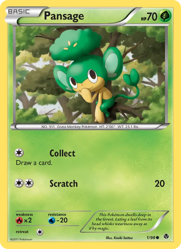 Pansage — Emerging Powers card #1